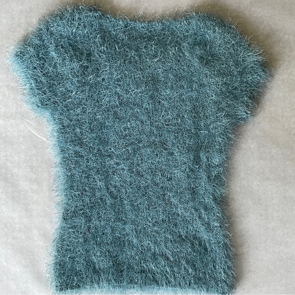 2/$20 Fuzzy Long Hair Fitted Stretch Sweater - Picture 4 of 9